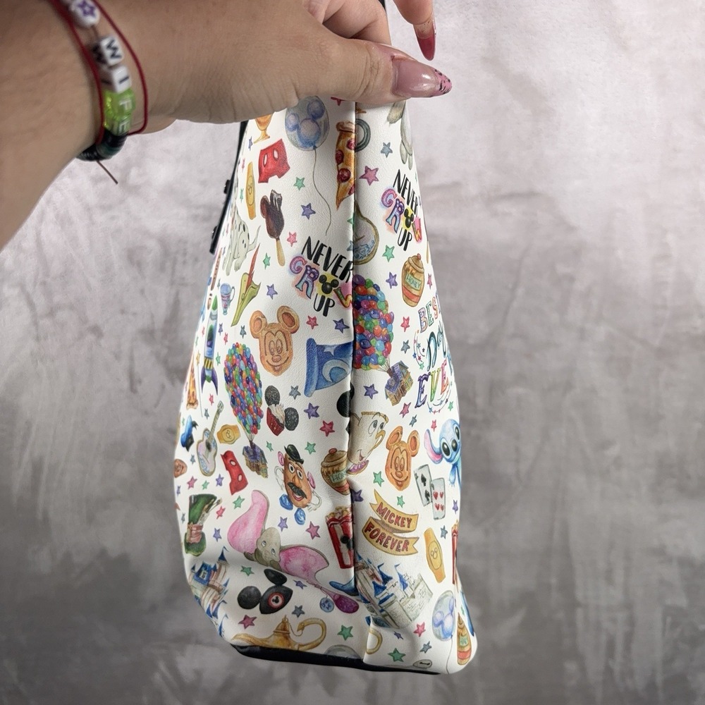 Disney Bibbidi Bobbidi Bling Tote Bag Parks Princess Castle Icons White - Picture 6 of 11